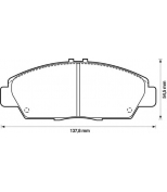 JURID - 572350J - Колодки тормозные дисковые передние HONDA ACCORD Mk VI (CE, CF) 1996/02 - 1998/10 без АБС