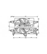 AVA - FT7560 - Вентилятор радиатора FIAT DOBLO (2001>)