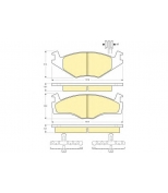 GIRLING - 6104545 - Тормозные колодки пер G2/G3/PASS 88