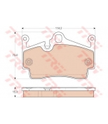 TRW - GDB1961 - Колодки тормозные зад. PORSCHE Cayman 06/06-