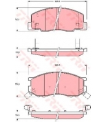 TRW - GDB3157 - Колодки тормозные передние TOYOTA Previa  00/Town Ace Noah 98-01/ Town Ace 96-04/Lite Ace/Estima 2.2