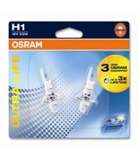 OSRAM - 64150ULT02B - Лампа г/с [2шт] H1 (55W) P14,5s (ULTRA LIFE) блистер 12V 64150ULT 4008321416315