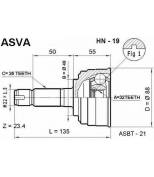 ASVA - HN19 - ШРУС НАРУЖНЫЙ 30x49x26 (HONDA CIVIC SHUTTLE CR-X C