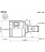 ASVA - HNIP516 - ШРУС ВНУТРЕННИЙ 32x40x27 (HONDA : ACCORD 90-93, PR