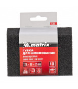 MATRIX 75728 Губка для шлифования, 120 х 90 х 25 мм, трапеция, мягкая, P 60. MATRIX