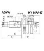 ASVA HYNFA47 ШРУС наружный 25x62x27 (SONATA V (NF))