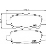 HELLA - 8DB355014561 - Комплект тормозных колодок дисковый тормоз