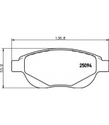 HELLA - 8DB355015381 - Колодки тормозные дисковые