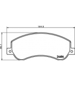 HELLA - 8DB355015401 - Комплект тормозных колодок дисковый тормоз