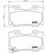 HELLA - 8DB355015421 - Колодки тормозные INFINITI FX35/37/50 08-/GS35/37/25 06- задние