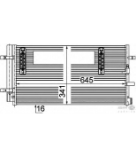 HELLA - 8FC351303504 - Радиатор кондиционера (конденсер)