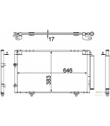 HELLA - 8FC351307391 - Конденсор, длина 646 mm