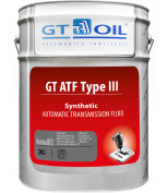 GT OIL 8809059407622 Трансмиссионное масло GT ATF Type III (20л)