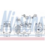 NISSENS - 89282 - Компрессор кондиционера HYUNDAI H-1/STAREX 2.5 TD -04