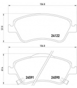 PAGID - T1726 - Колодки торм. пер.Toyota Auris 07- 1.4-1.6VVTi,2.0
