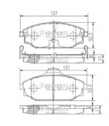 NIPPARTS - J3600523 - Колодки тормозные перед. HYUNDAI Galloper II 2,5-3,0L 98->