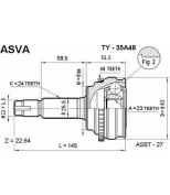 ASVA - TY35A48 - ШРУС НАРУЖНЫЙ 23x58x24 (TOYOTA : YARIS/PLATZ/ECHO