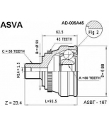 ASVA - AD005A45 - Шрус наружный 30x53x33 (audi 80 coupe cabrio 90 quattro) asva