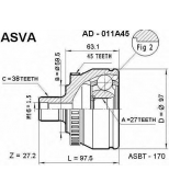 ASVA - AD011A45 - ШРУС НАРУЖНЫЙ 27x59.5x38 (AUDI A4/A6 QUATRO)
