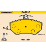 BARUM - BA2037 - Тормозные колодки BARUM