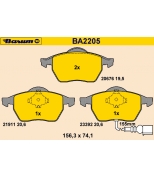 BARUM - BA2205 - Тормозные колодки BARUM