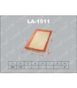 LYNX - LA1511 - Фильтр воздушный KIA Carens 1.6-2.0D 00 /Shuma 1.5-1.8 97-04