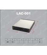 LYNX - LAC001 - Фильтр салонный HYUNDAI Santa Fe 01 /Sonata 98 /Trajet 00 /XG 98 , KIA Sorento 02