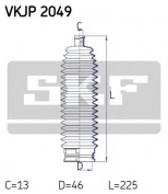 SKF - VKJP2049 - Комплект пылника  рулевое управление