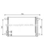 AVA - VWA5335 - Радиатор кондиционера OCTAVIA/GOLF VII 12-
