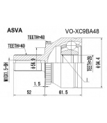 ASVA VOXC9BA48 Шрус передний 30x57.5x40