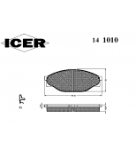 ICER 141010 141010000639001 Тормозные колодки дисковые