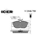 ICER - 141046700 - Комплект тормозных колодок, диско