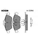 ICER - 141104 - Комплект тормозных колодок, диско