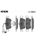 ICER - 141816 - Комплект тормозных колодок, диско