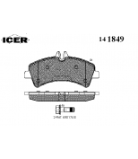 ICER 141849 Комплект тормозных колодок, диско