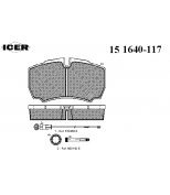 ICER - 151640117 - 151640117944001 Тормозные колодки дисковые