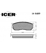 ICER - 180409 - Комплект тормозных колодок, диско