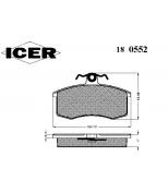 ICER - 180552 - Комплект тормозных колодок, диско