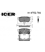 ICER 180752701 Комплект тормозных колодок, диско