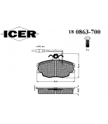 ICER - 180863700 - 180863700300001 Тормозные колодки дисковые