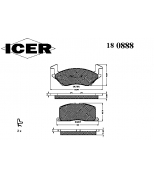 ICER - 180888 - 180888000300001 Тормозные колодки дисковые