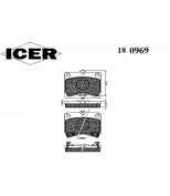 ICER - 180969 - Комплект тормозных колодок, диско