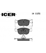 ICER - 181151 - Комплект тормозных колодок, диско