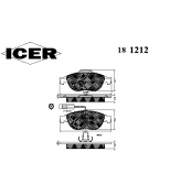 ICER - 181212 - Комплект тормозных колодок, диско