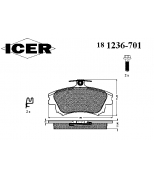 ICER - 181236701 - Комплект тормозных колодок, диско