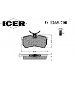 ICER 181265700 Комплект тормозных колодок, диско
