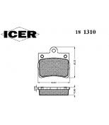 ICER 181310 Комплект тормозных колодок, диско