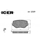 ICER 181319 Комплект тормозных колодок, диско