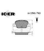 ICER - 181501703 - Комплект тормозных колодок, диско