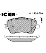 ICER 181534700 Комплект тормозных колодок, диско